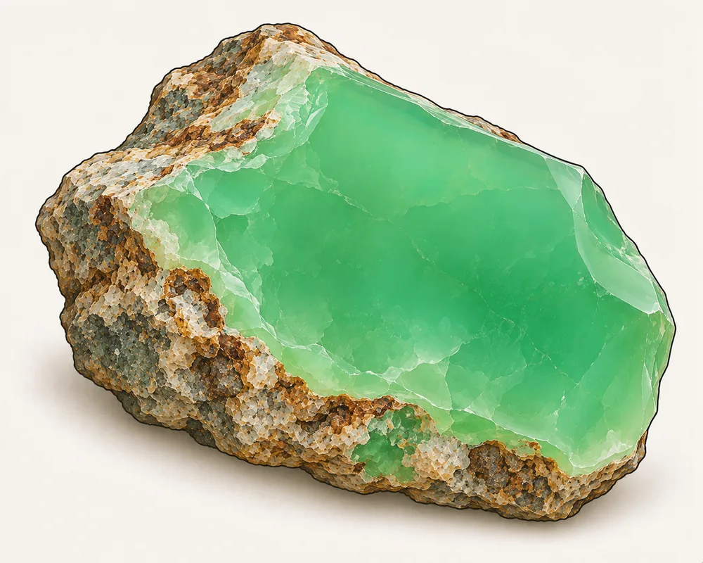Chrysopras im Vergleich