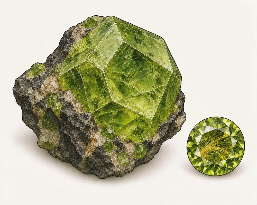 Demantoid im Vergleich